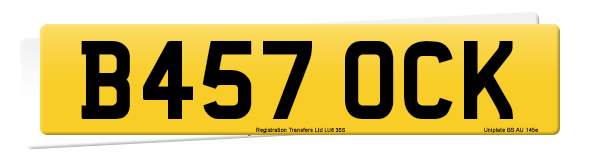 Registration number B457 OCK